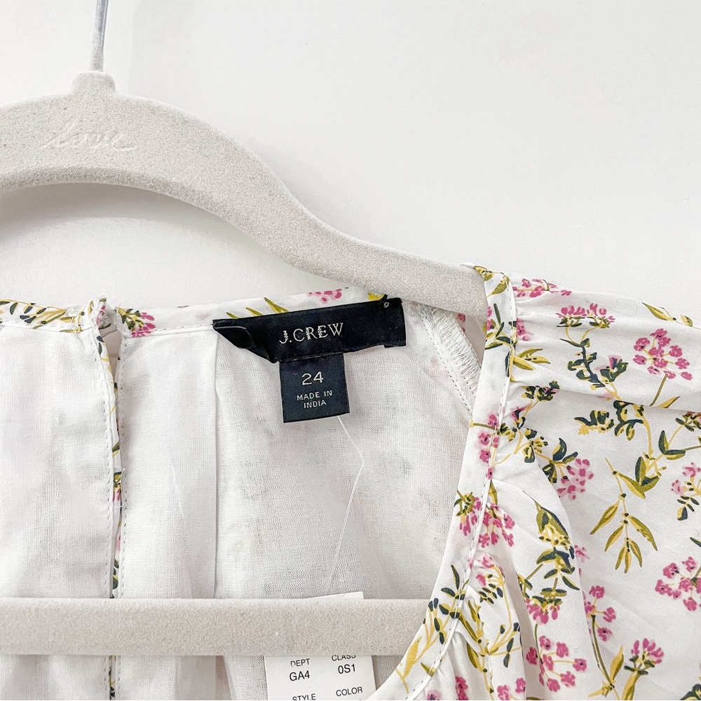 NEW J. Crew Side-cutout cotton poplin dress meadow floral - Picture 4 of 8